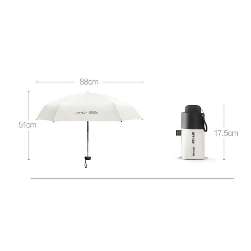 Portable Anti-UV Pouch Mini Umbrella Rain Women Windproof Durable 5 Folding Sun Umbrellas Portable Solar Female Parasol - Minihomy