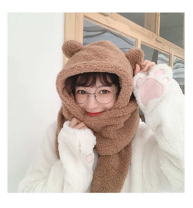 Bear Ears Scarf Hat - Minihomy