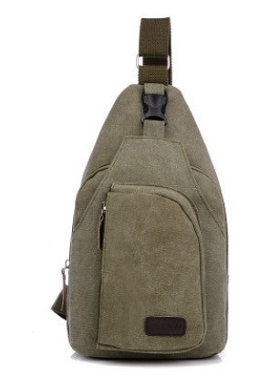 Men's chest, Sports Leisure Canvas slanting bag, Korean version, single shoulder bag, men's backpack, men's bag. - Minihomy