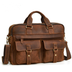 Genuine men''s bags retro men''s business bags briefcase cowhide oblique Bag 15.6 inch Laptop Bag - Minihomy