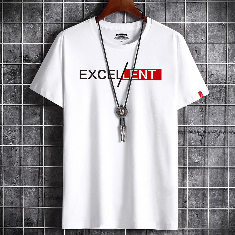 Cotton Summer Men's Short-sleeved T-shirt Bottoming Shirt Top Clothes For Men - Minihomy