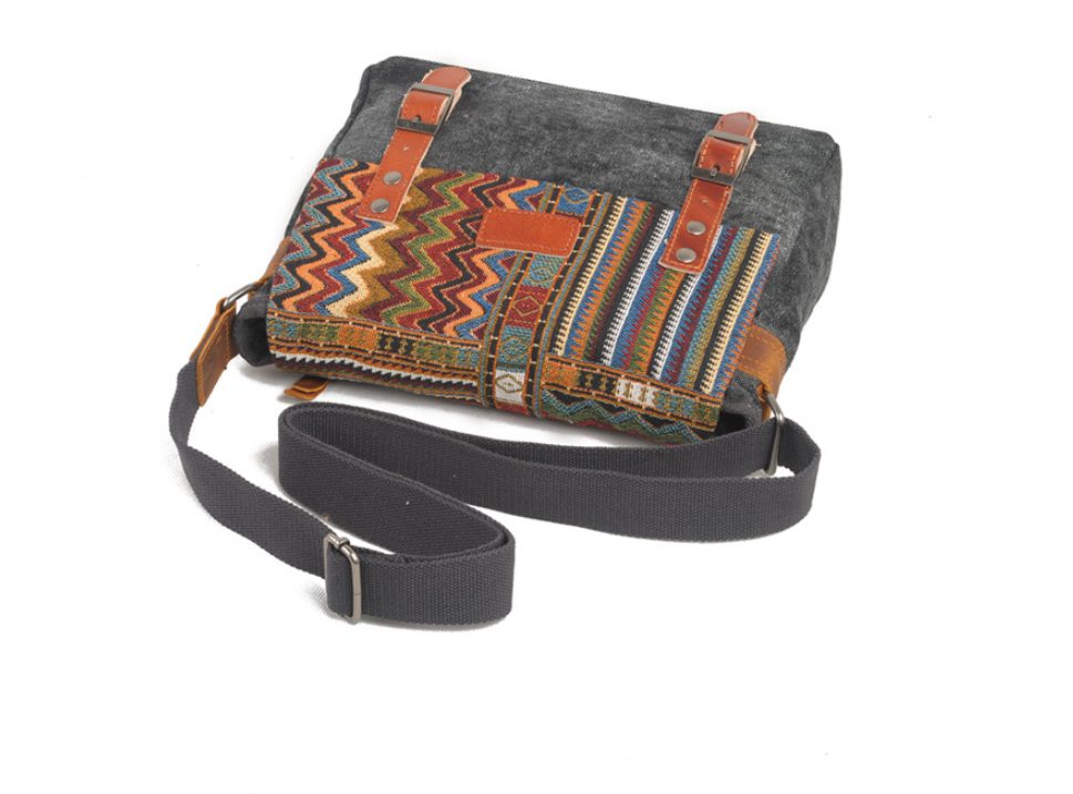 Vintage Ethnic Style Canvas Shoulder Bag