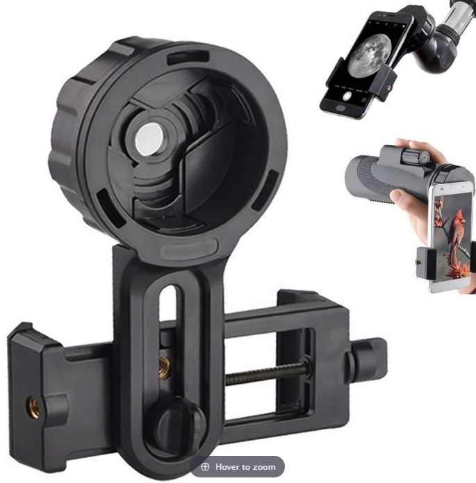 Telescope connection mobile phone holder retractable bracket