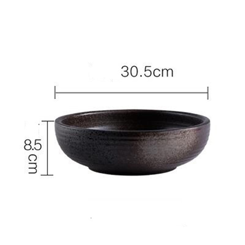 1PC Japanese Style Ceramic Thickened Large Shallow Soup - Minihomy