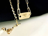 18k gold angel clavicle chain - Minihomy