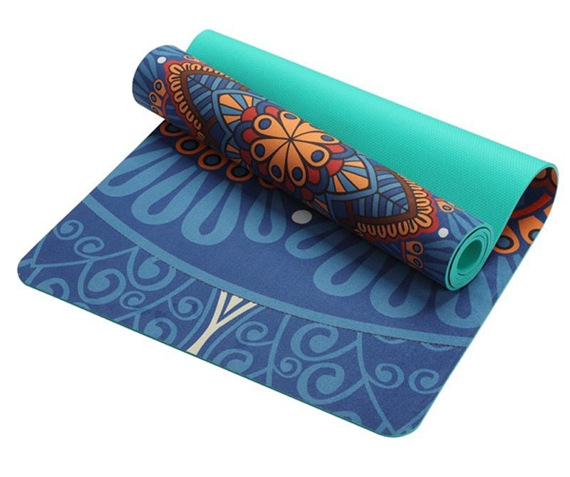 Yoga beginner fitness mat three-piece cushion children yoga equipment non-slip tasteless suede dance mat fancy mat - Minihomy