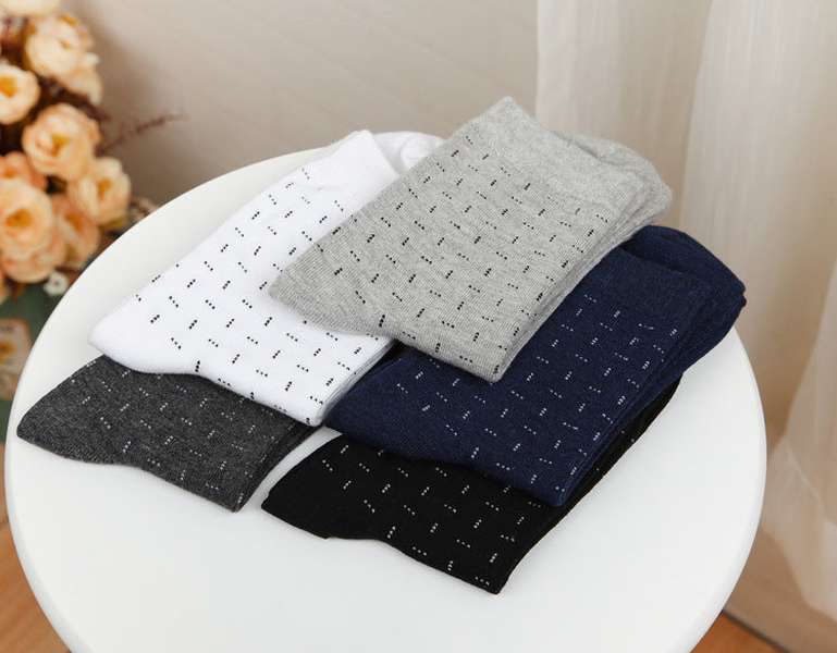 5 Pairs High Quality Business Cotton Men Socks - Minihomy