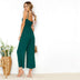 High Waist Wide Leg Jumpsuits Solid Color Elegant Temperament Daily Spring Cloth for Women - Minihomy