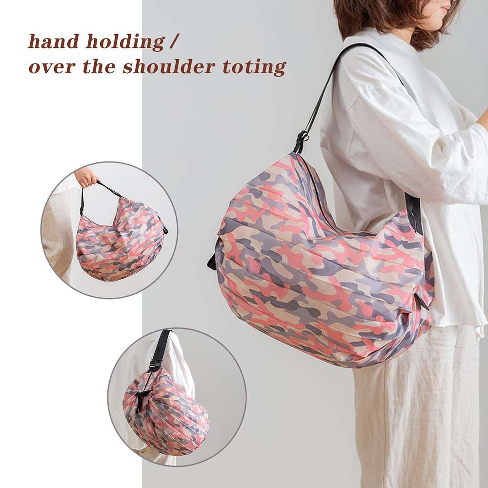 Large Capacity Shopping Bags Portable Foldable Reusable Grocery Bags Daily Commuting Picnic Camping Storage Bag - Minihomy