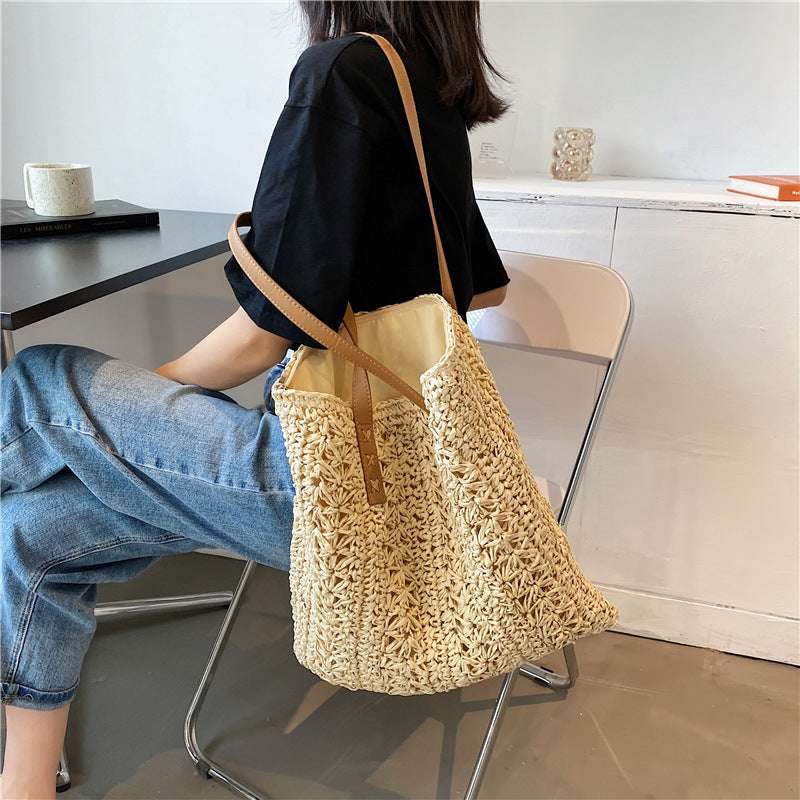 Forest Woven Large Capacity Tote Bag - Minihomy