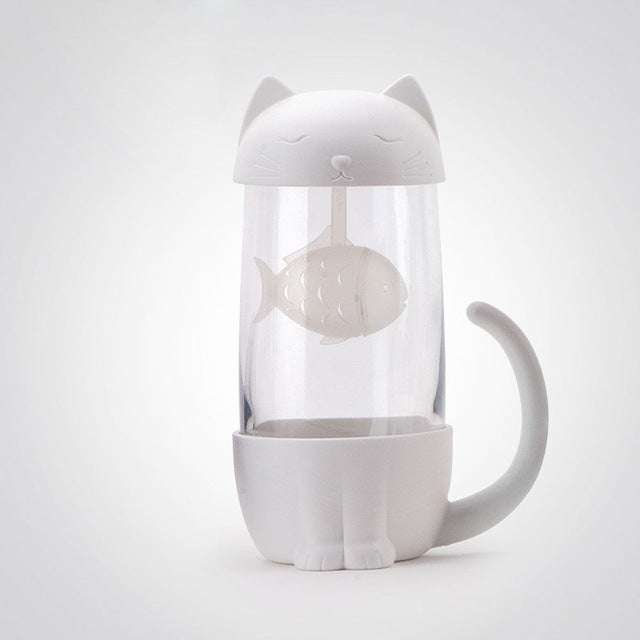 Cute Office Cat Tea Separate Water Cup - Minihomy