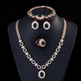 Big Brand Retro Zircon Necklace Set Chain Women - Minihomy