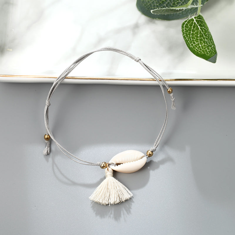 Summer Fashion Jewerly Ocean Style Shell Tassel Bracelet - Minihomy