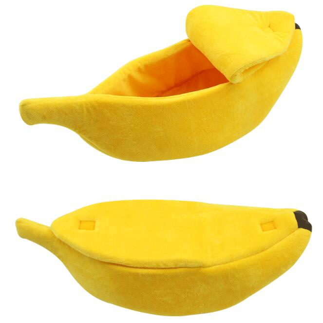 Pet House Dog Bed Banana Shape Dog House Cute Pet Kennel Nest Warm Dog Sofas Sleeping Bed - Minihomy