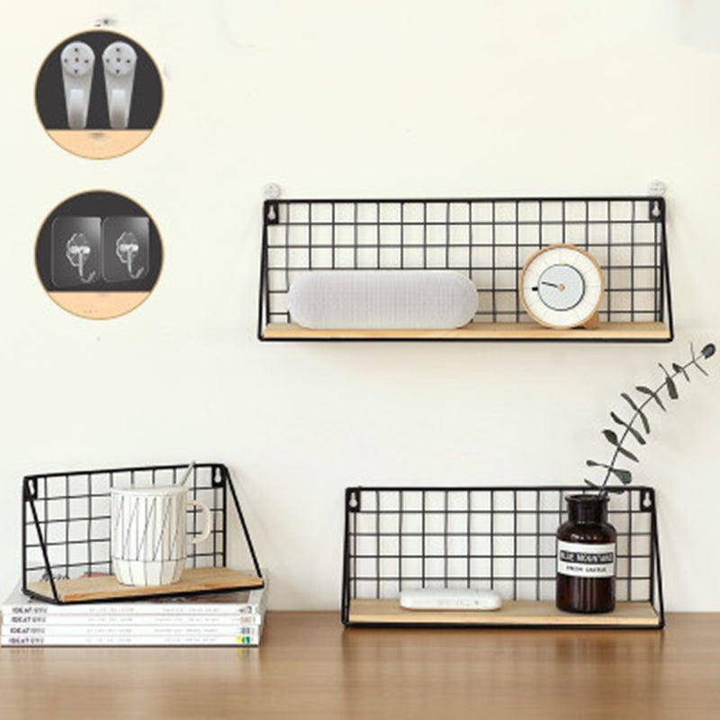 Japanese Style Wrought Iron Wall Hanging Basket - Minihomy