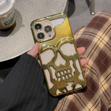 Plating 3D Skull Phone Case For IPhone - Minihomy