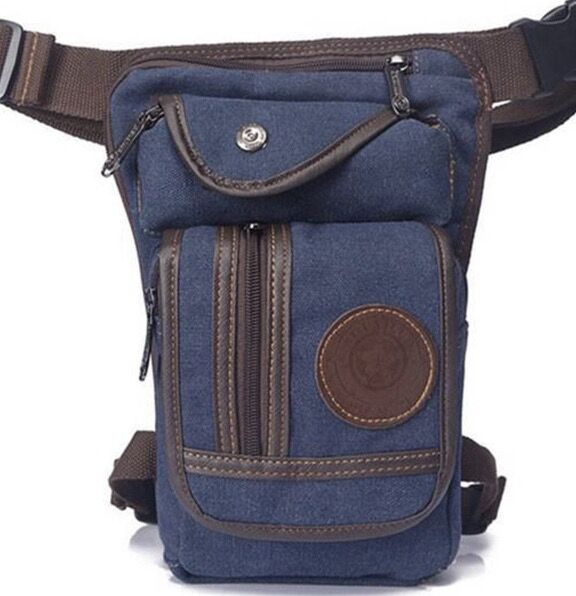 Multifunctional casual men's wear-resistant canvas belt bag