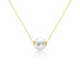 18K Gold Round Pearl Necklace Clavicle Chain - Minihomy