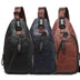 Leather Chest Bag Shoulder Messenger Bag - Minihomy