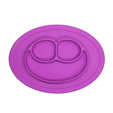 Children's meal pad with silicone smiling face plate - Minihomy