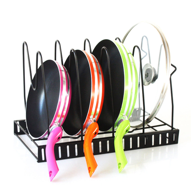 Multi-Layer Extendable Metal Pot Shelf Rack Pan Kitchen Adjustable Stand Holder - Minihomy