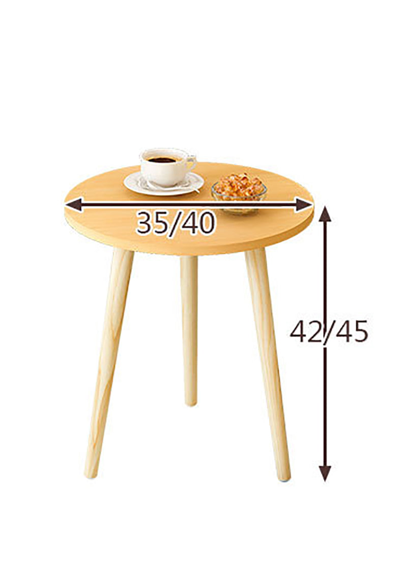 Creative Nordic Wood Low Round Coffee Table - Minihomy