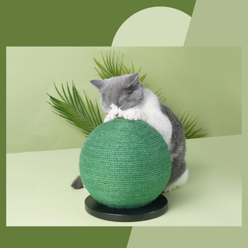 Cat Scratching Ball Board Toy Cactus Shape Scratch Sisal Post - Minihomy