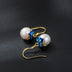 Cloisonne 925 Silver Earrings Sukhothai gold jewelry design freshwater pearl earrings  lotus female - Minihomy