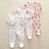 3pcs Flower Sleepsuit Baby Girl Pajamas Newborn Boy Clothes - Minihomy