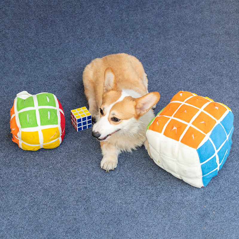 Pet Rubik's Cube Sniffing Toy Difficult Cat Dog Puzzle Hidden Food Cube Ball - Minihomy