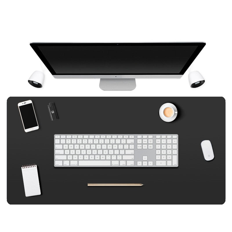 Oversized Laptop Keyboard Desk Pad: Premium PU Leather Surface - Minihomy