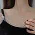 Flash Diamond Butterfly Tassel Necklace Female Clavicle Chain - Minihomy