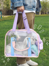 Macaron Transparent Cat Bag Diagonally Across The Cat Beach Bag - Minihomy