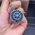 Classic Natural London Blue Topaz Pendant Women - Minihomy