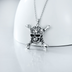 Sterling Silver Pirate Vintage Punk Style Skull Pendant Necklace for Men