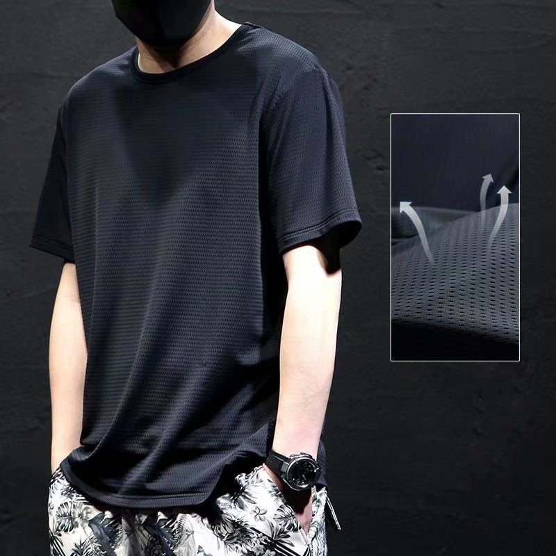 Men's Loose Round Neck Plus Size Short Sleeve T-shirt - Minihomy