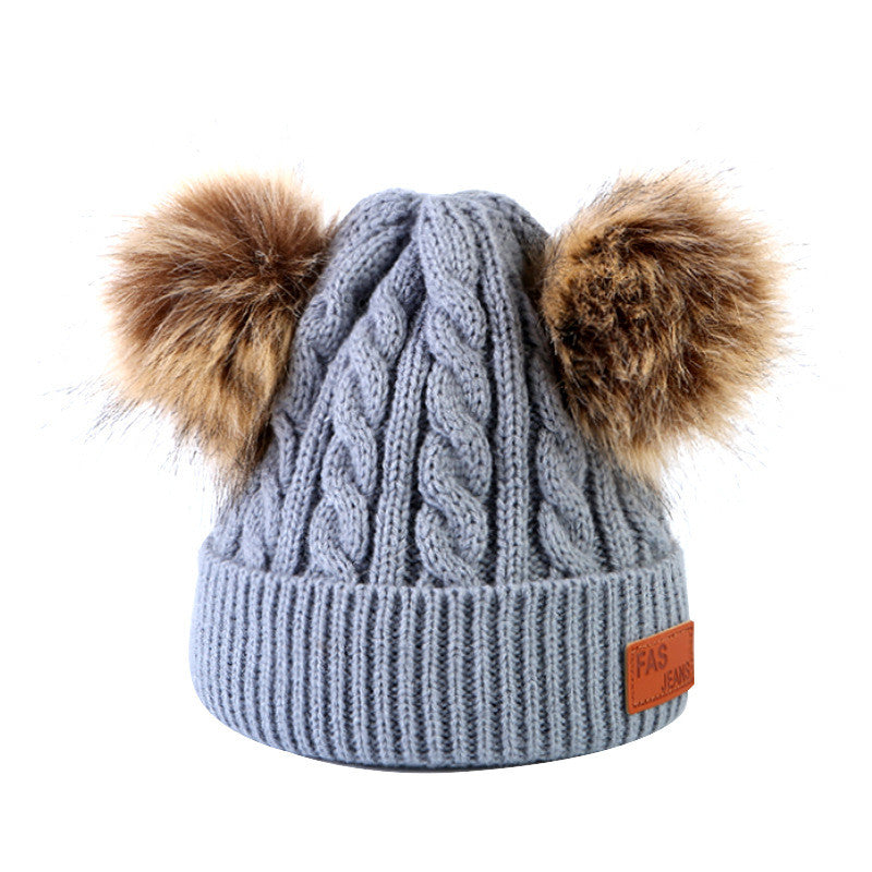 Baby Ear Caps Children's Raccoon Fur Caps - Minihomy