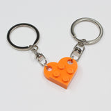 Heart Key Chain Valentines Day Gift Blocks Can Split Key Link Couples - Minihomy