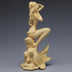 Poplar Carved Beauty Woman Ornament Handle - Minihomy