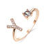 Adjustable 26 Initial Letter Ring Fashion Jewelry For Women - Minihomy