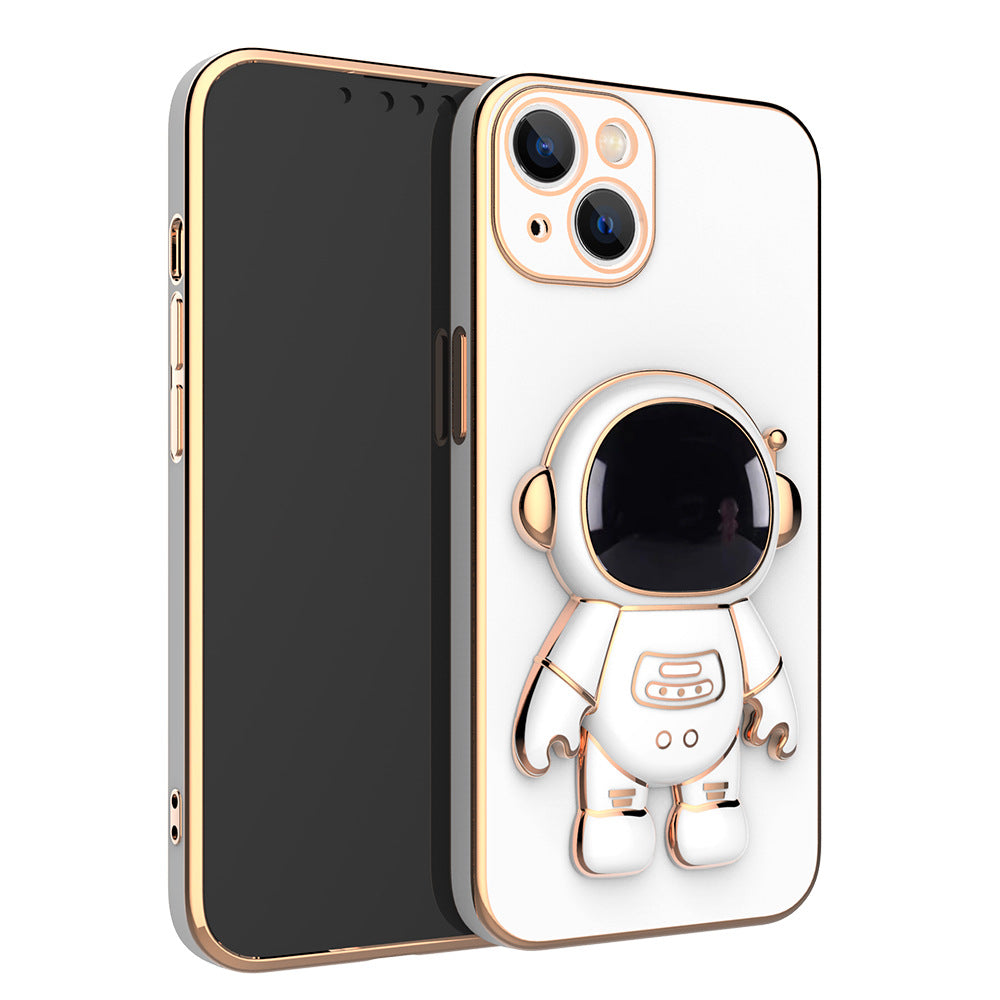 Self-contained Lens Film Mobile Phone Case Electroplating Bracket Protective Cover - Minihomy