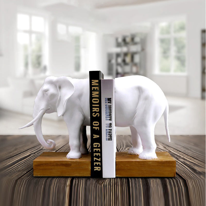 Nordic Bookends Bookshelf Decoration Creative Study Cabinet Office Decoration Model Room Desktop Decoration American Book Stand - Minihomy