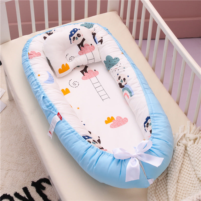 Baby Removable and Washable Bed Crib Portable Crib Travel Bed for Children Infant Kids Cotton Cradle - Minihomy