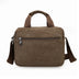 Men's canvas bag compartment Mens satchel retro casual bag large cross section - Minihomy