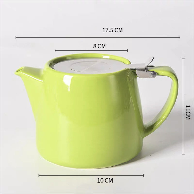 Large-capacity High-temperature-resistant Ceramic Teapot With Lid - Minihomy