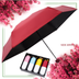 Creative 5 fold black plastic umbrella - Minihomy