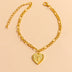 Initial Letter Anklet Gold Color Heart Pendant Foot Bracelets Women - Minihomy