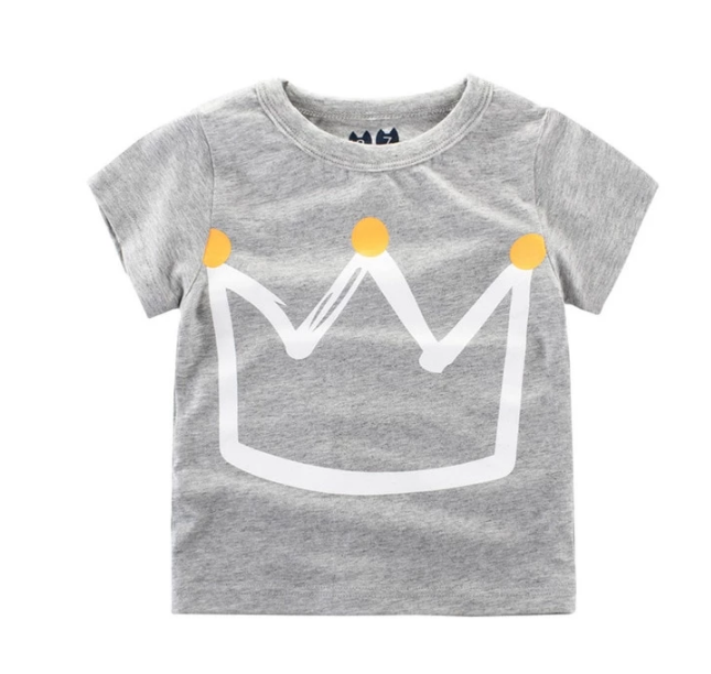 Children's Boys Cotton T-shirt Men's Treasure In Children's Short Sleeves - Minihomy