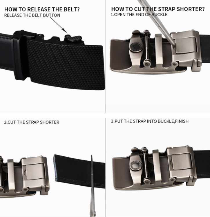 Men's Leather Pin Buckle Belt - Casual, Dressy, Durable & Stylish - Minihomy