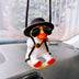 Pistol Cowboy Duck Car Rearview Mirror Pendant car Decoration - Minihomy